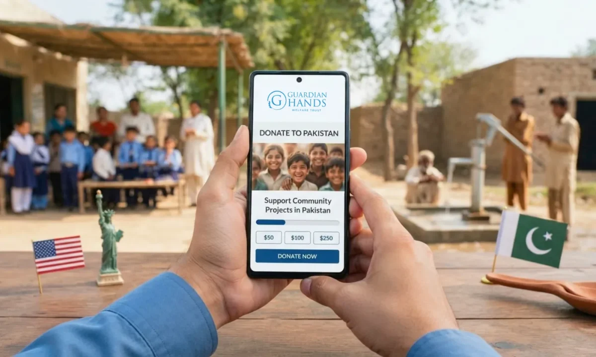 How to Send Charity to Pakistan from the USA - a guide from guardians hands for donors who want to donate to pakistani underprivileged communities